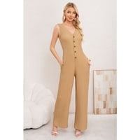 Likeshop - Enterito Premium Largo Primavera Mujer Tela Texturizada Botones 3387