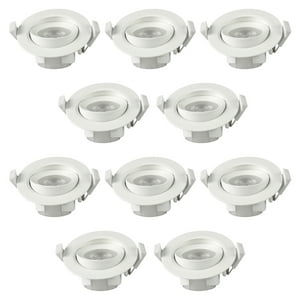Genérico - Pack 10 Foco Basculante Led Embutido Spot 6.5W Frío Redondo
