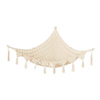 Bothyi - Hamaca Colgante Con Borlas Para Sala De Juegos, Red Para Hamaca Con Animales De Peluche, Color Blanco