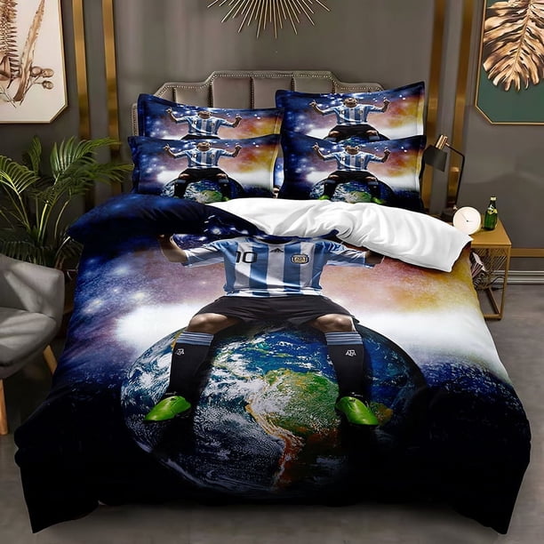 Football Star C- L-u-o M-a-s-s-e-y Printed Quilt Cover Pillowcase Three-Piece Set