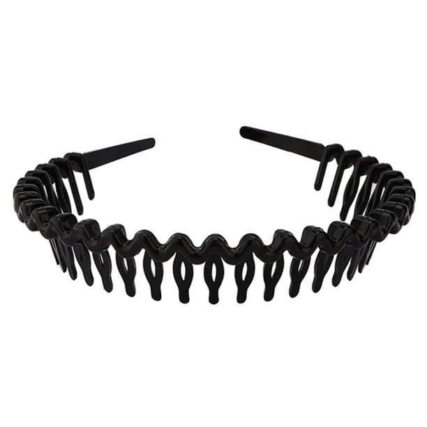 Diademas para el cabello para mujeres/niñas, diadema antideslizante, cómoda diadema con dientes de resina y peine.