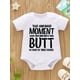 thumbnail image 2 of Newborn Infant Short Sleeve Romper Letter Graphic Crew Neck Bodysuit Onesies For Baby Boys Toddler Summer Clothes, 2 of 5