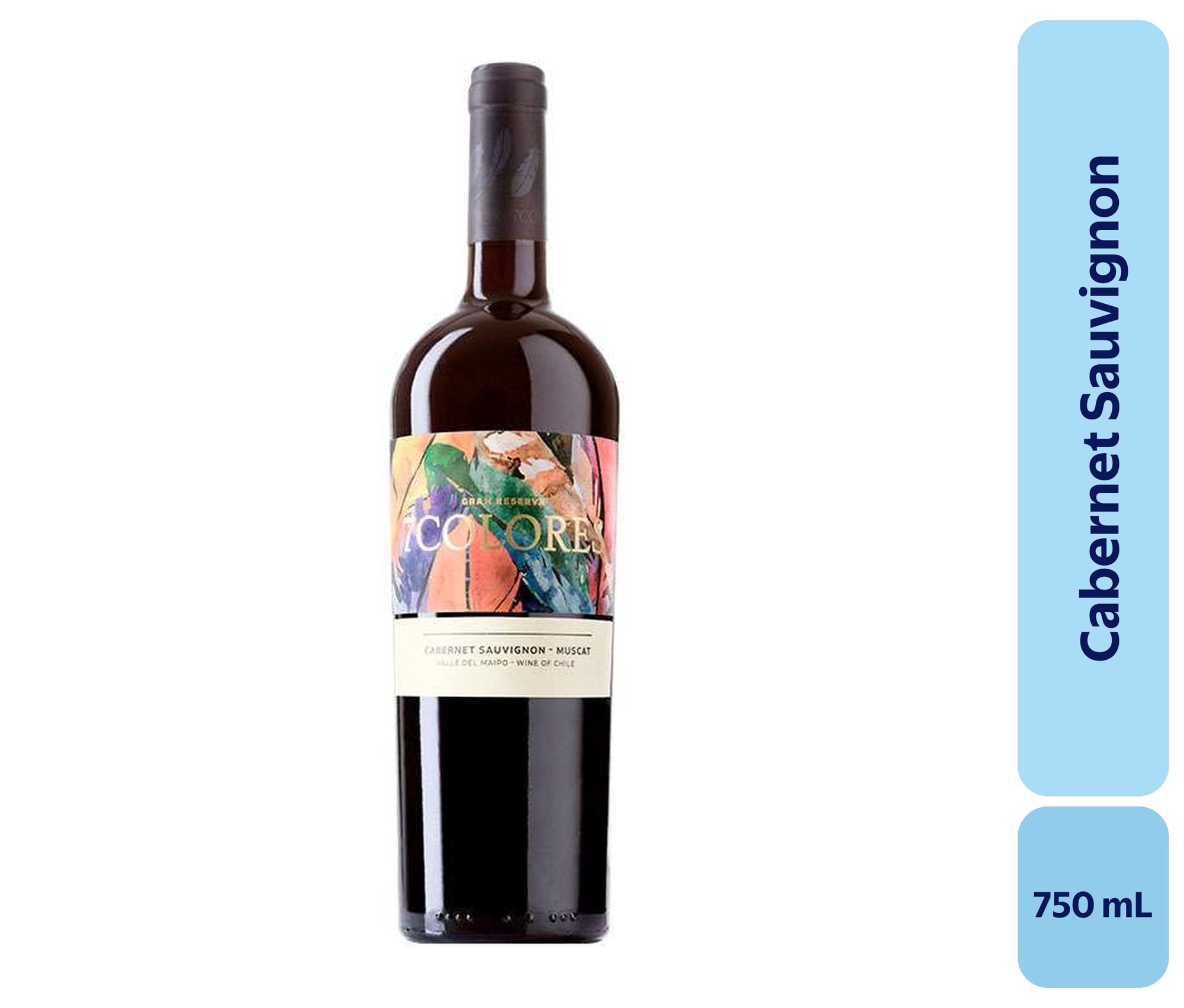 Vino Cabernet Sauvignon Botella 750 mL 7 Colores
