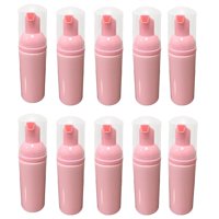 Magideal - 10 Botellas De Bomba De Espuma De Plástico, Mini Dispensador De Espuma Portátil De 60 Ml, Dispensador De Jabón De Manos Para Jabón De Manos, Limpiador Rosa