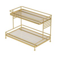 Ioensy - Organizador De Maquillaje Con Soporte Para Almacenamiento De Cosméticos De 2 Niveles Para Dormitorio Y Sala De Estar