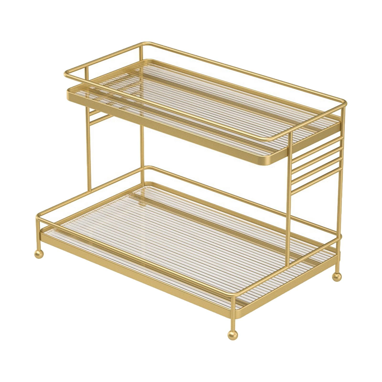 Ioensy - Organizador De Maquillaje Con Soporte Para Almacenamiento De Cosméticos De 2 Niveles Para Dormitorio Y Sala De Estar