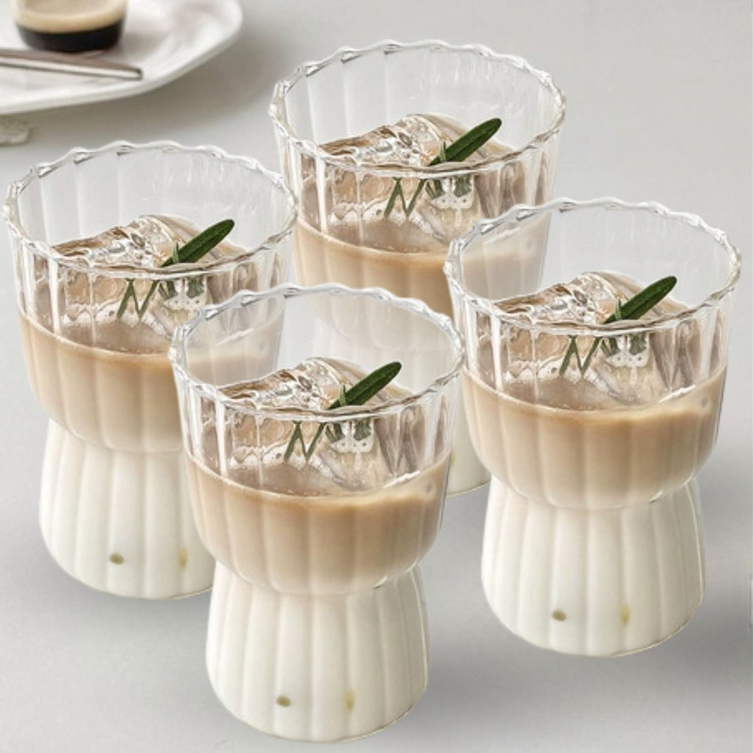 Santú Home & Deco - Set 4 Vasos Estriados Medianos 250ml