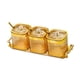 thumbnail image 1 of Tarro De Condimentos Con Tapas Y Cucharas Caja De Condimentos Para Sal, Pimienta Y Azúcar Dorado, 1 of 3