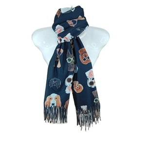 Nh - Bufanda, Pañuelo, Diseño De Estampado De Perritos Color Negra