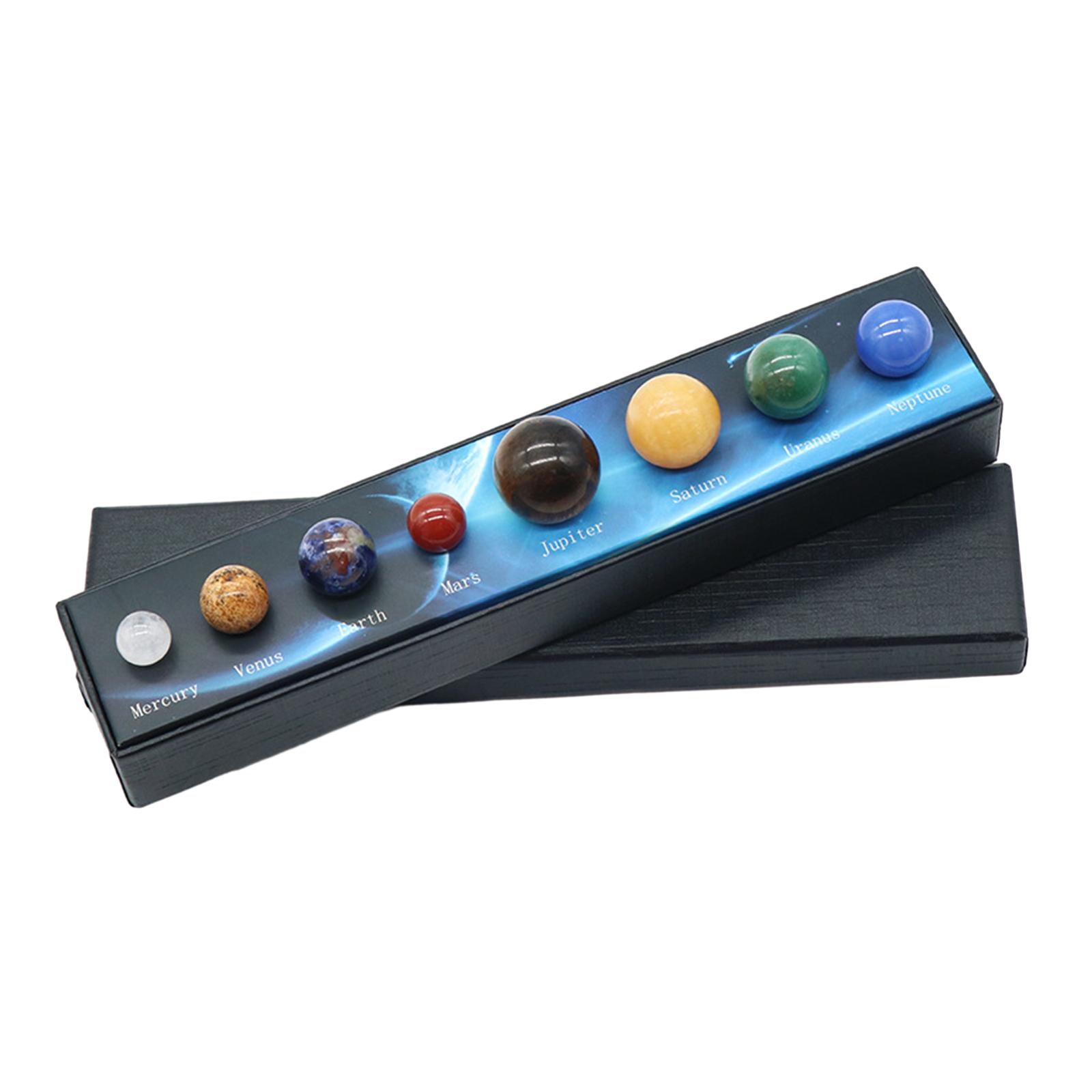 Magideal - Sistema Solar Para Niños, Planetas, Ocho Planetas, Piedras Para Hombres Y Mujeres, Planetas Educativos Del Espacio Exterior, Regalos De Astronomía Par En Caja