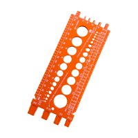 Magideal - Herramienta De Medición Para Tuercas, Pernos E Roscas, Herramienta Compacta Multiusos, Portátil, Fácil De Transportar, Herramienta De Medición De Tama Naranja