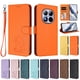 thumbnail image 3 of Funda Volteable tipo Billetera con Correa para Xiaomi POCO M8 Pro 5G, Naranja, 3 of 6