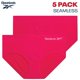thumbnail image 3 of Pack de 5 braguitas Hipster Reebok para mujer, talla grande, gris jaspeado, 3 of 6
