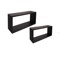 Vgo - Estante Flotante De Madera Negro 40X27X12Cm