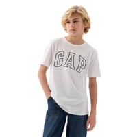 Camiseta Gap Para Niños De Manga Corta Con Logotipo Blanco Óptico, Talla L