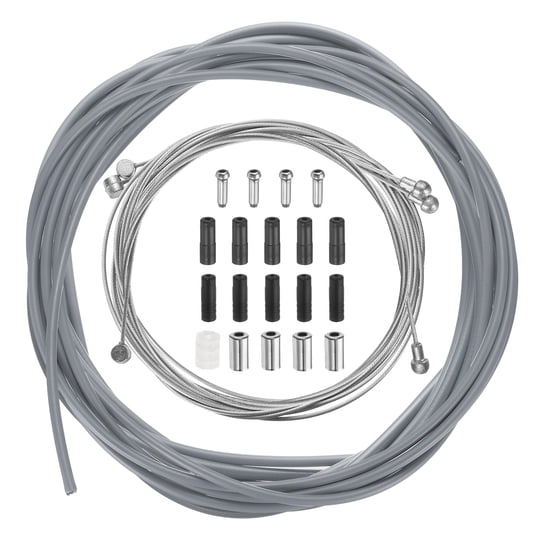 Uxcell Juego De Carcasa De Cable De Cambio De Marchas Y Freno Para Bicicleta Universal Kit De Reemplazo De Cable De Cambio De Bicicleta Delantera Y Trasera Para Bicicleta De Carretera Y Montaña, Gris