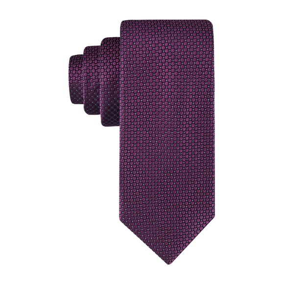 Corbata Calvin Klein Steel Micro Solid A para hombre - Berry
