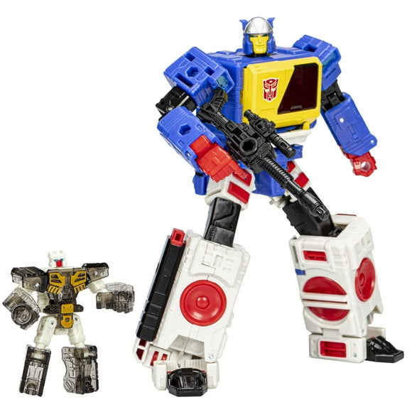 Figura de Acción Transformers Legacy Evolution Voyager Twincast y Autobot Rewind