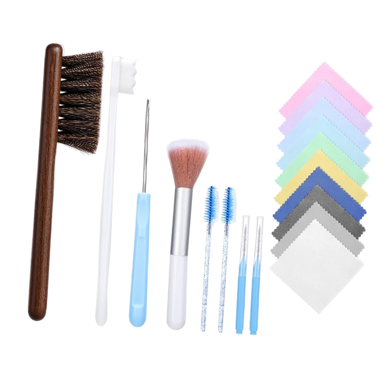 Ioensy - Kit De Limpieza De Joyas Con 18 Cepillos Para Plata, Oro Y Diamantes.