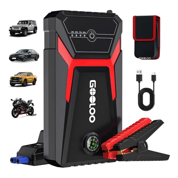 Cargador de Batería Auto y Moto + power bank emergenciaa Gooloo Ge1500