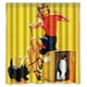 thumbnail image 1 of Cortina de ducha Pin Up con ganchos, tamaño 60 x 72 pulgadas, 1 of 3