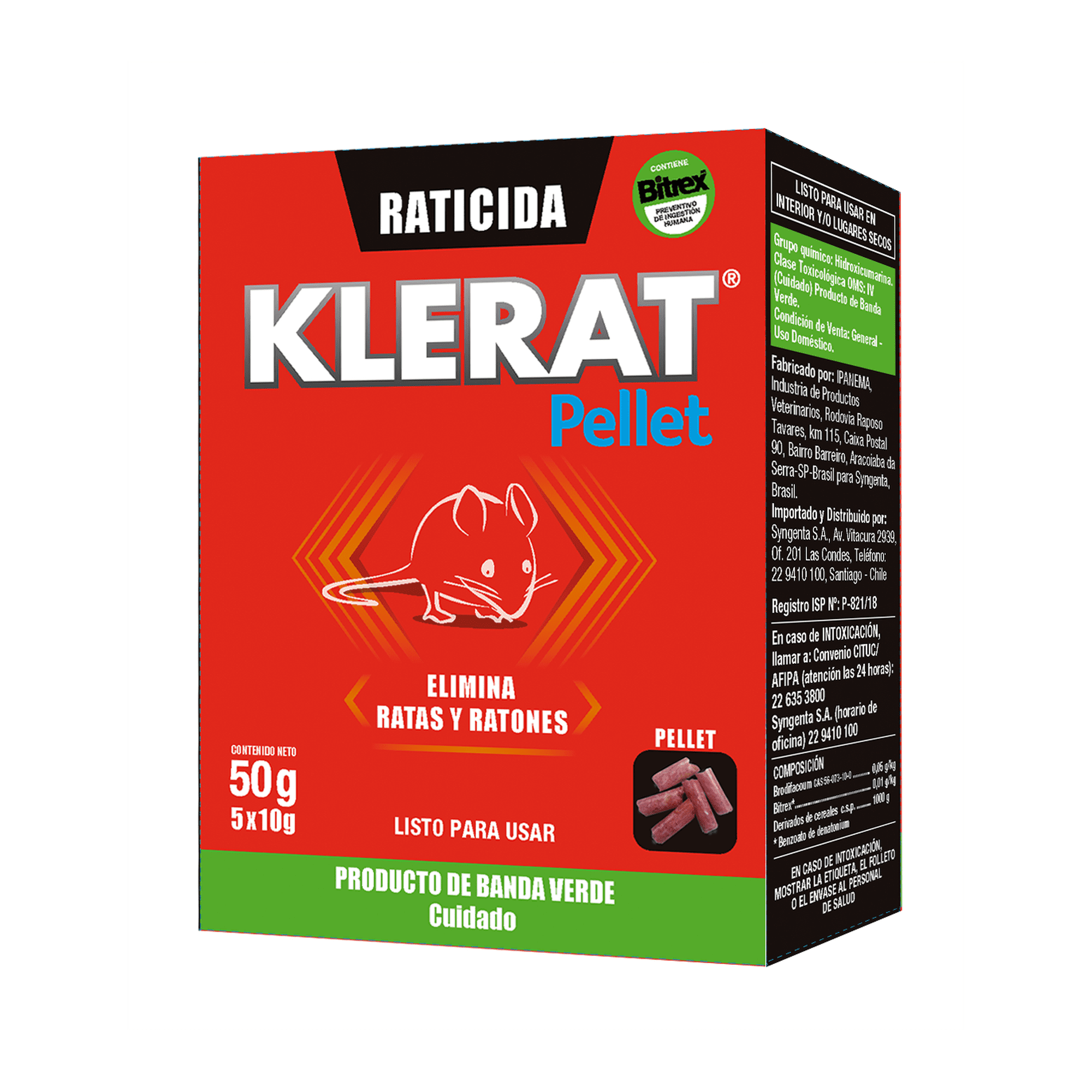 Klerat - Insecticida Pellet Elimina Ratas Y Ratones Caja
