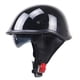 thumbnail image 2 of Casco Negro Brillante Para Motocicleta Con Cara Abierta, Medio Casco Con Visera Desplegable DOT XL, 2 of 3