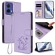 thumbnail image 2 of Funda Billetera con Relieve de Gato para Motorola MOTO G85 5G, Lila Claro, 2 of 6