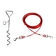 thumbnail image 2 of Cable De Amarre Para Perros Y Estaca Para Perros Para Patio Para Correr Al Aire Libre Camping Cachorro 500 Cm Rojo, 2 of 5