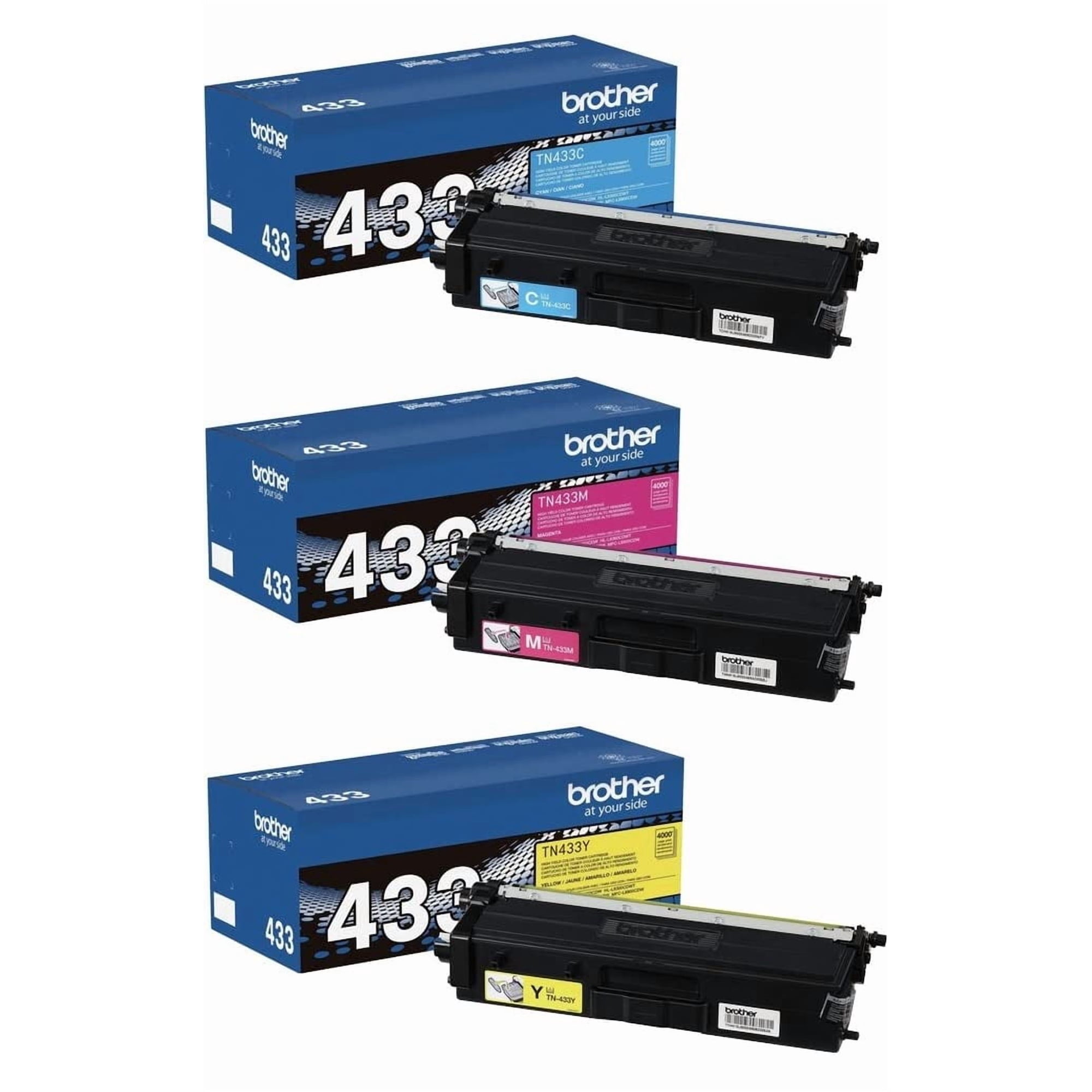 Set De Tóner Color Brother Hl-l8360cdw Tn433, Rendimiento De 4.000 Páginas