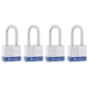 thumbnail image 1 of Padlock Master Lock 3QLF Outdoor con llave, paquete de 4 unidades con llave, con llave, 1 of 7