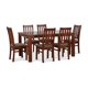 thumbnail image 1 of Comedor Ñuble Vidrio Con 6 Sillas Caramelo - Chocolate, 1 of 14