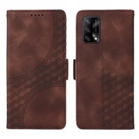 Carcasa Foxdock Oppo A74 4G De Cuero Pu, Diseño Acolchado Clásico, Protección Contra Caídas Y Rayones