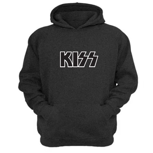 Polerón Canguro Kiss Gris Oscuro Talla M Unisex
