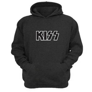 Genérico - Polerón Canguro Kiss Gris Oscuro Talla Xs Unisex