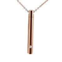 Magideal - Collar Con Urna Conmemorativa, Colgante De Recuerdo, Porta Cenizas, Amuleto Inoxidable Para Compromiso Rosa Roja Y Cadena