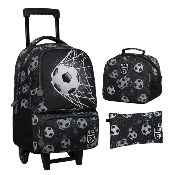 Pack Bakan Mochila Soccer Negro con Carro