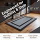 thumbnail image 3 of REGALWOVEN Geométrico Antideslizante Alfombra de Cocina Impermeable Resistente al Aceite Acolchada PVC Confort Alfombra de Piso Antideslizante Hogar Alfombras Negro 30" x 18", 3 of 6