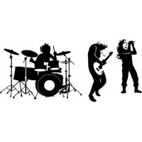 Rienda Libre Graphics - Decomural Rock Band Drum Kit Music Ws-18279