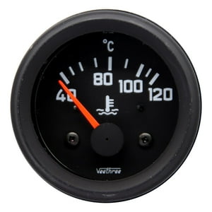 Veethree - Marcador Temperatura Agua Elec.24V 52 Mm 40-120Â°C Negro