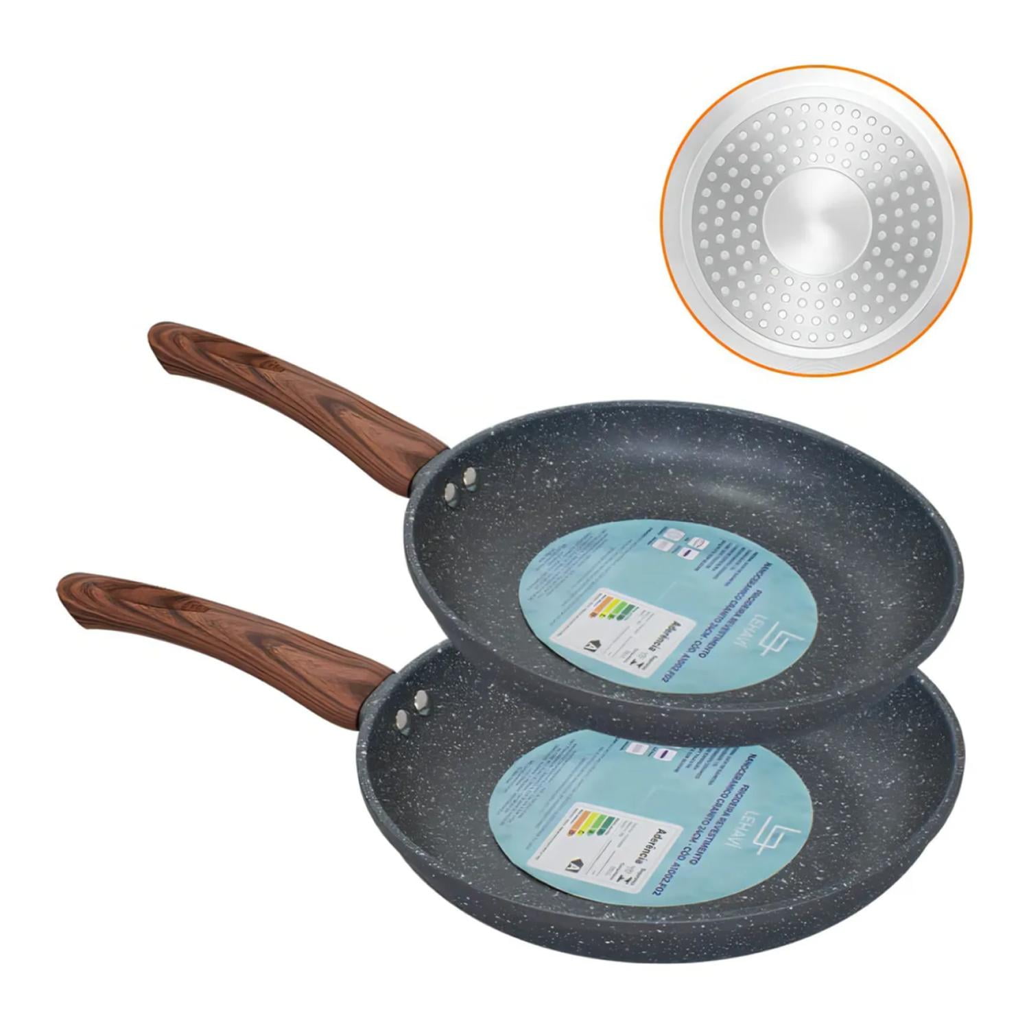 Total E-commerce - Sarten De Induccion Antiadherente 22cm Con Mango De Madera