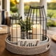 thumbnail image 1 of Farol Decorativo KIBAGA Set de 2, Metal y Madera, 22 x 14 y 29 x 18 cm, 1 of 3