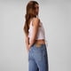 thumbnail image 3 of Pantalones vaqueros Calvin Klein para mujer, talle alto, color azul, 3 of 5