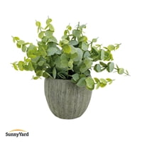 Kiosclub - Eucalipto Planta Artificial Con Macetero Decoración Sunnyyard