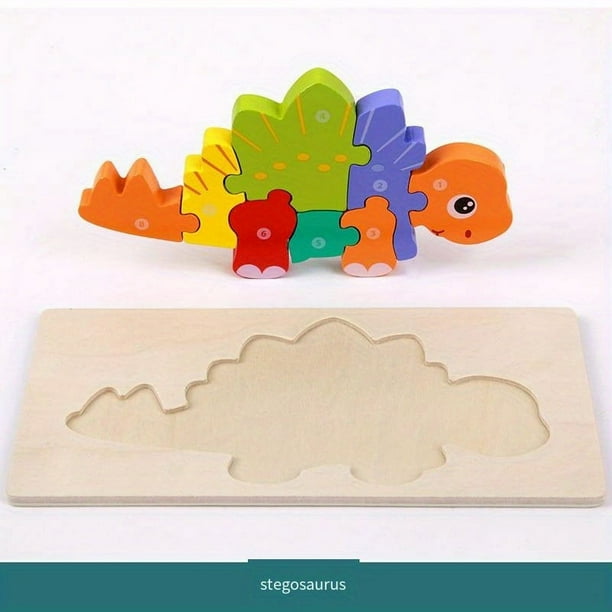 Children's 3d Wooden Three-dimensional Puzzle Building Blocks Baby Puzzle Early Education Intelligence Wooden Dinosaur Toys For Baby Birthday Gift Children's Day Gift
