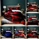thumbnail image 1 of Race Car Bedding Set Burning Red Flame Duvet Cover Set Sports Car Comforter Cover Polyester Quilt Cover, 1 of 5