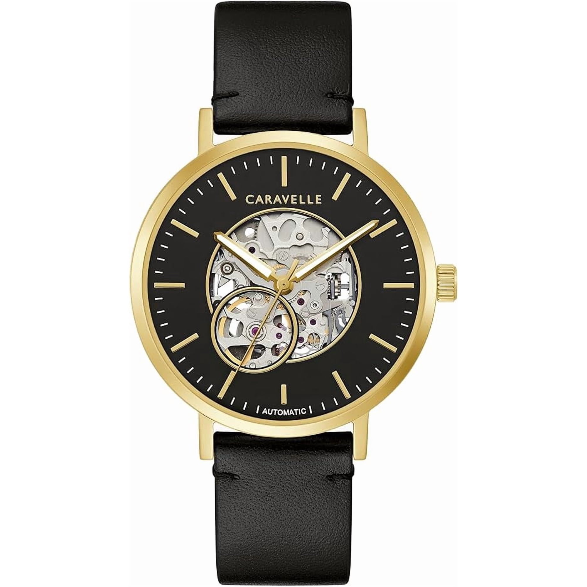 Caravelle By Bulova - Reloj Automático Caravelle Para Hombre Correa De Cuero 44a121