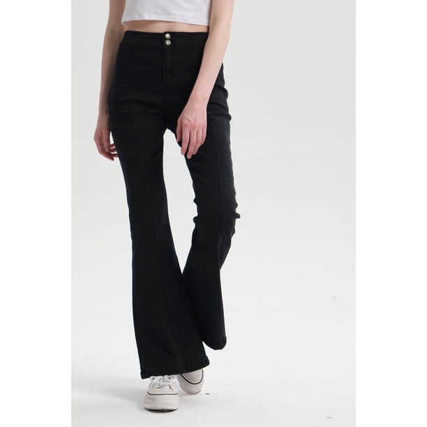 Jeans Mujer Flare Línea Negro - ll