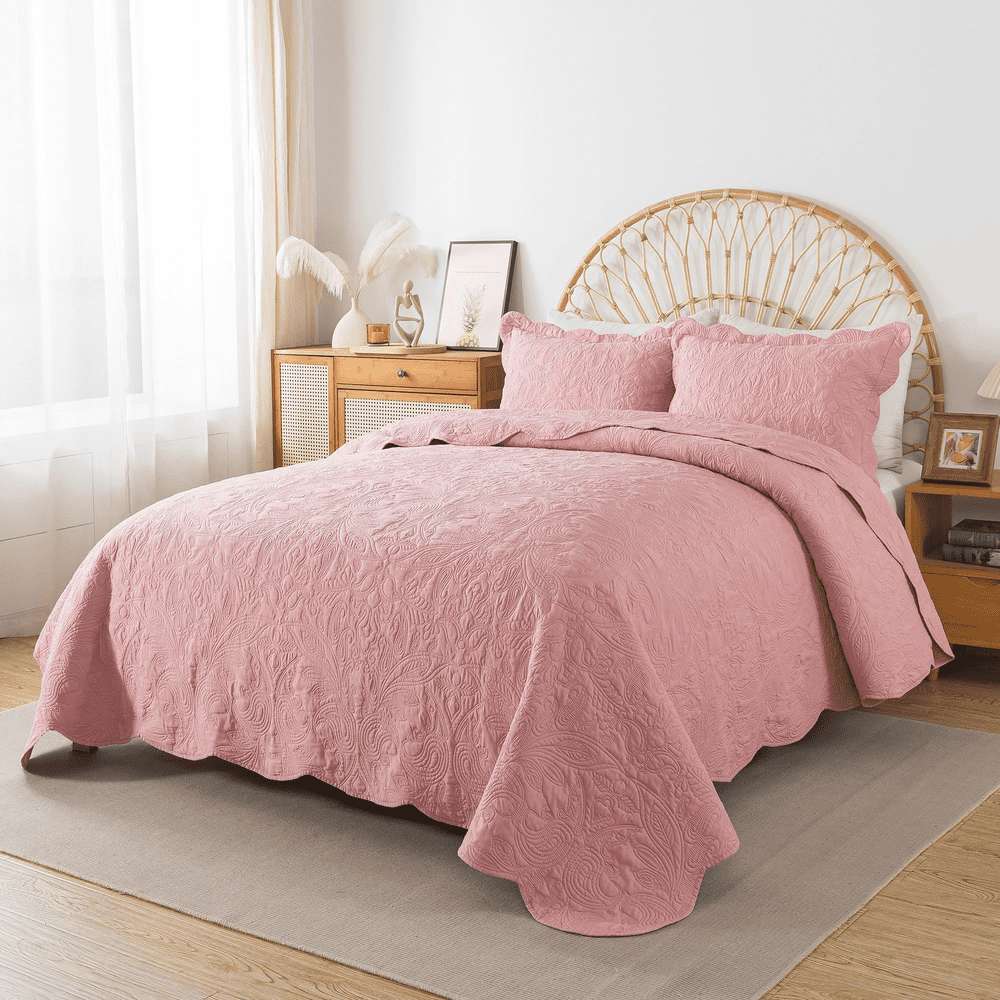 Genérico - Quilt Verano King Palo Rosa 270x250cm Genérica