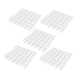 Magideal - Bandeja De Huevos De 30 Rejillas Cartones De Huevos Portahuevos Duradero Para Refrigerador, Contenedor De Huevos Para Mesa De Cocina Cajón De Rotación 5 Piezas Blanco